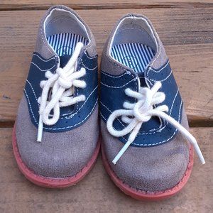 genuinebaby - Boys' Khaki & Navy Blue Lace Up Shoes
